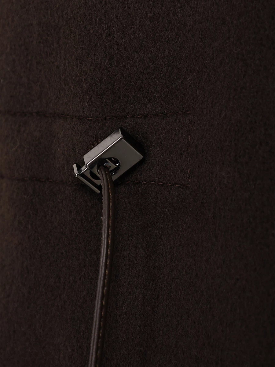 Пальто с мехом соболя MANZONI 24 24M495-ZDB1 Коричневый  Фото 6