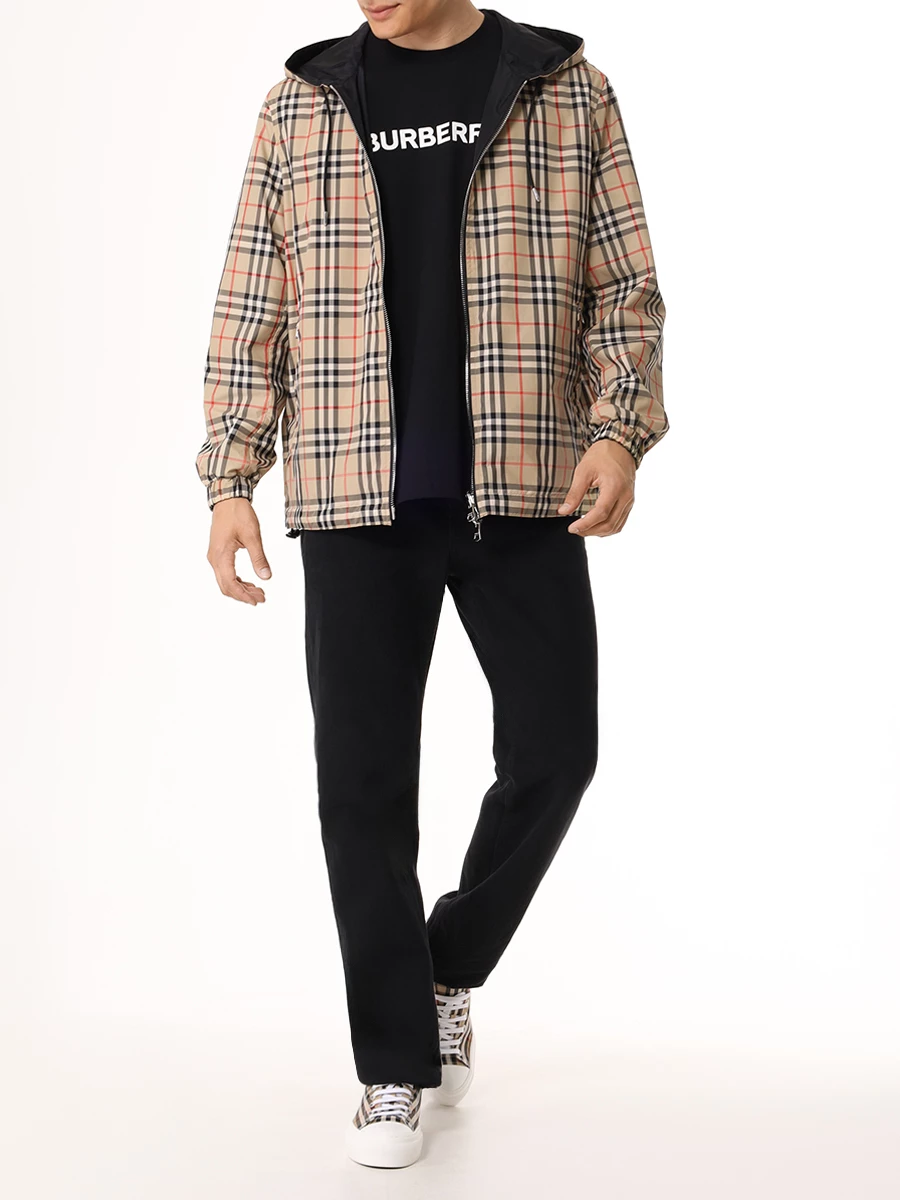 Футболка хлопковая BURBERRY 8084233 Черный  Фото 2