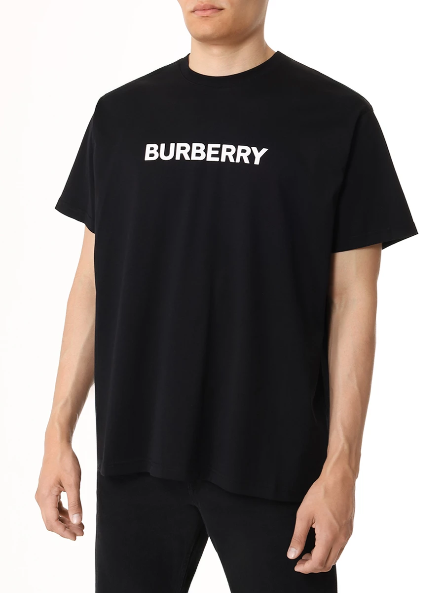 Футболка хлопковая BURBERRY 8084233 Черный  Фото 4