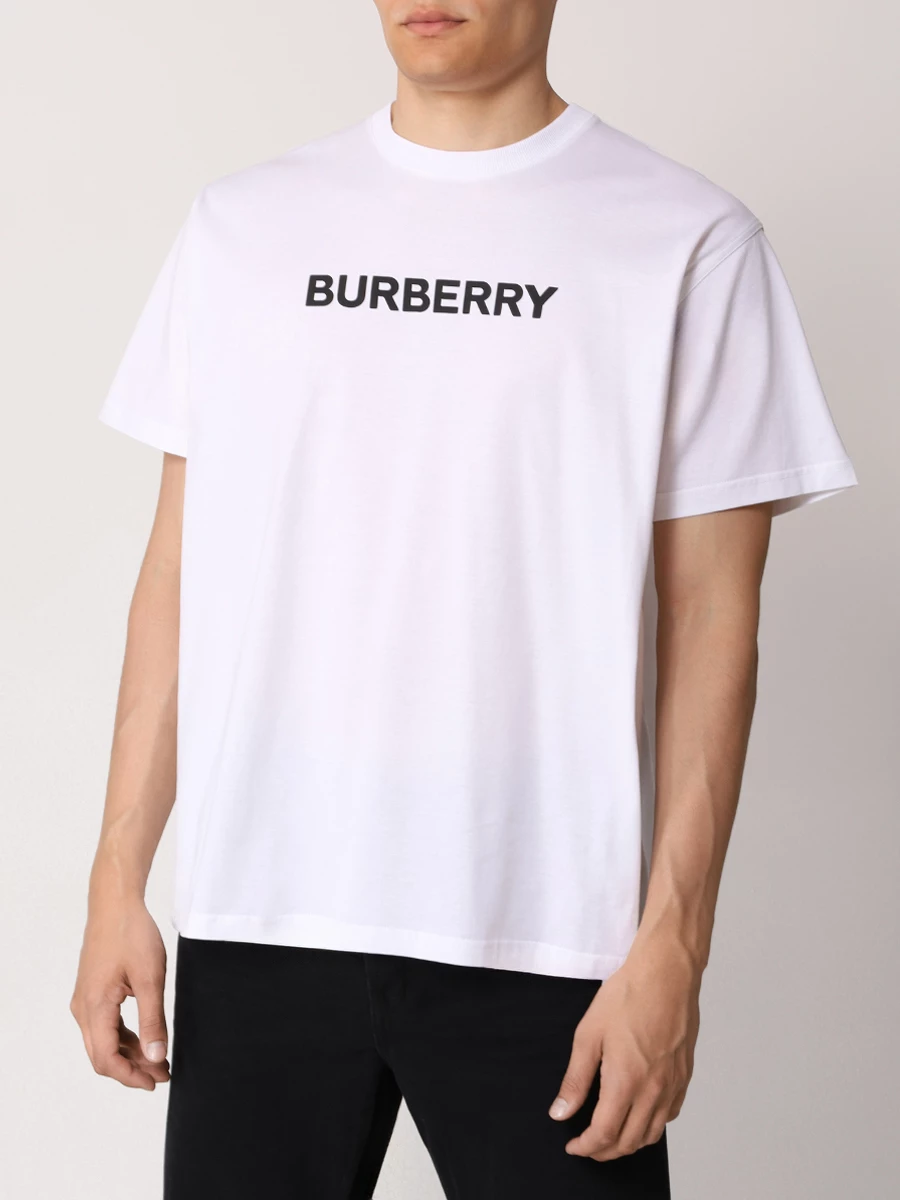 Футболка хлопковая BURBERRY 8084234 Белый  Фото 4