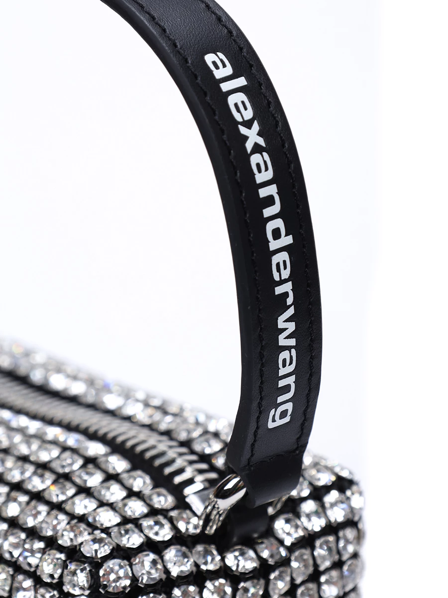 Сумка со стразами ALEXANDER WANG 2019P0813J 100 Серебряный  Фото 5