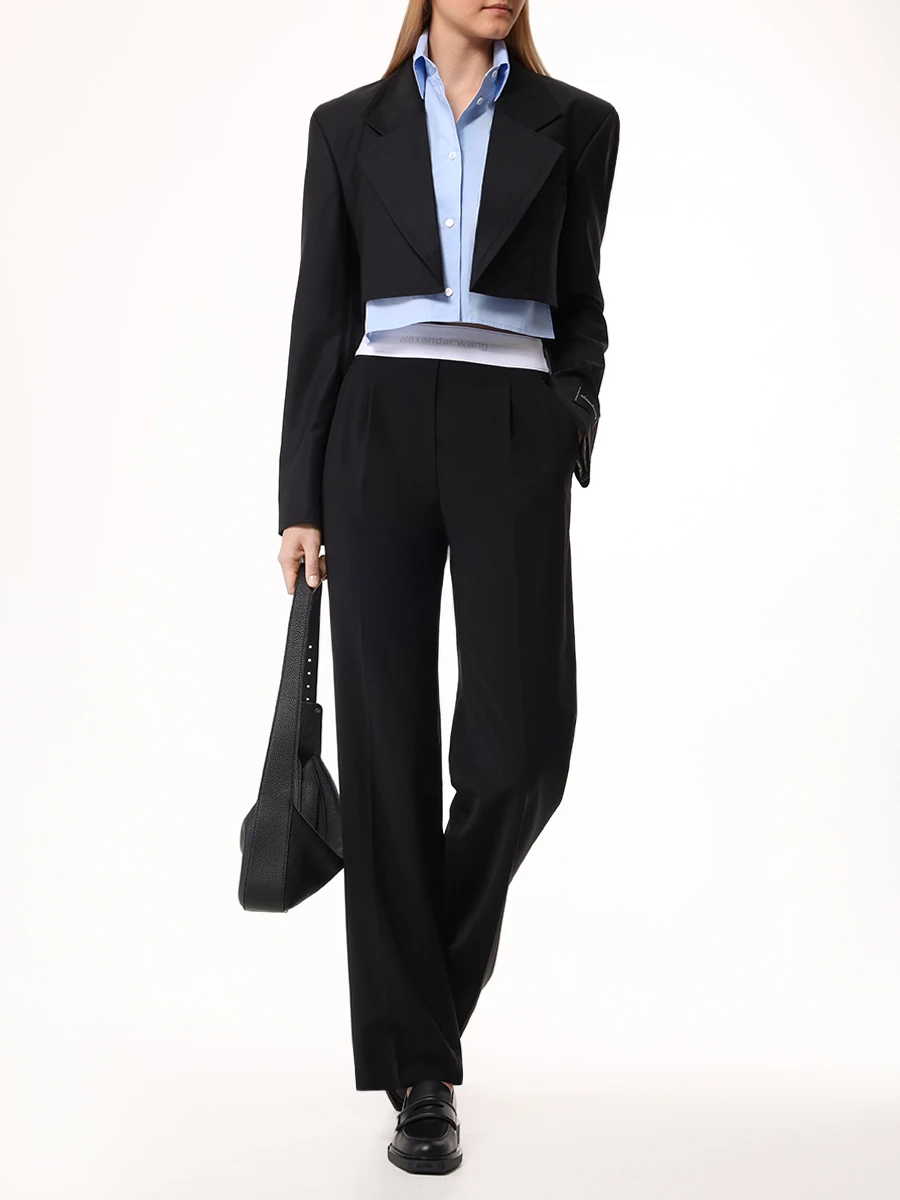 Брюки шерстяные ALEXANDER WANG 1WC3244748 001 Черный  Фото 2