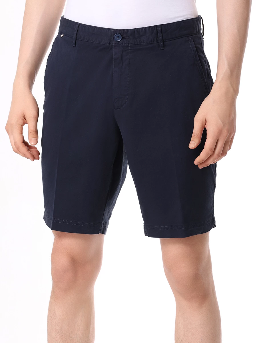 Шорты Slim Fit хлопковые BOSS 50512524/404 Синий  Фото 4