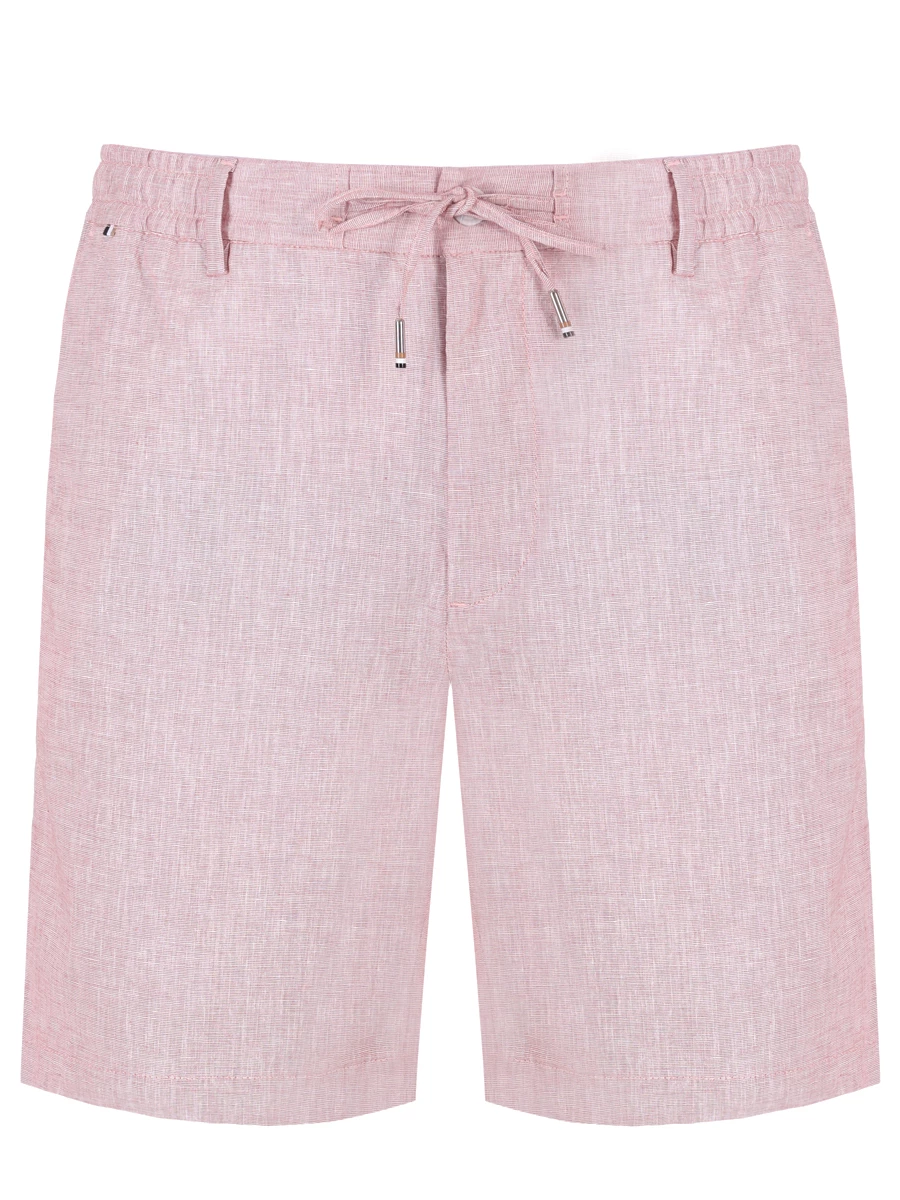 Шорты Regular Fit из хлопка и льна BOSS 50512555/248 Бордовый 
