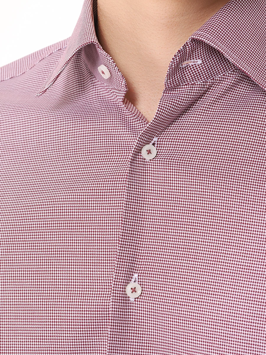 

Рубашка Regular Fit хлопковая, Бордовый, 50519887/605