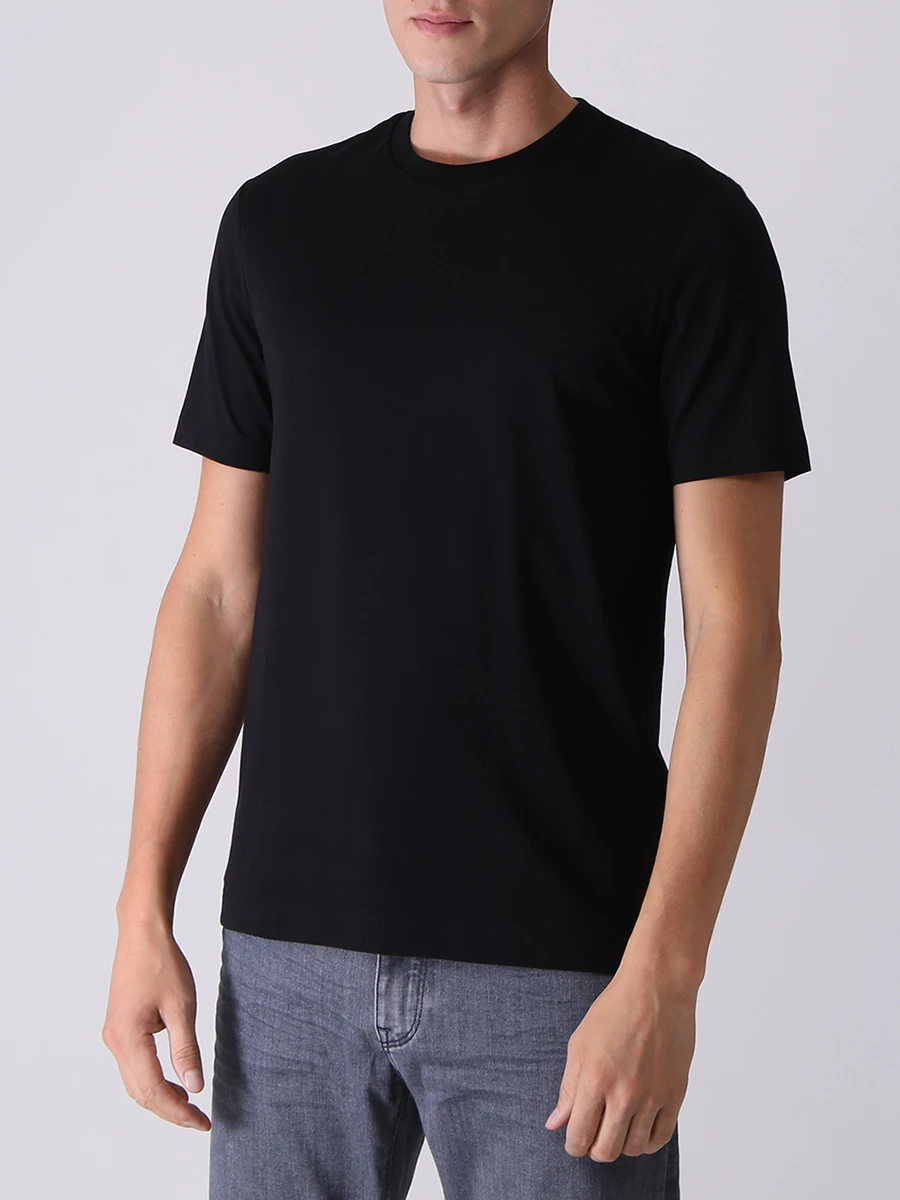 Футболка хлопковая BOSS 50468972/001 Черный  Фото 4