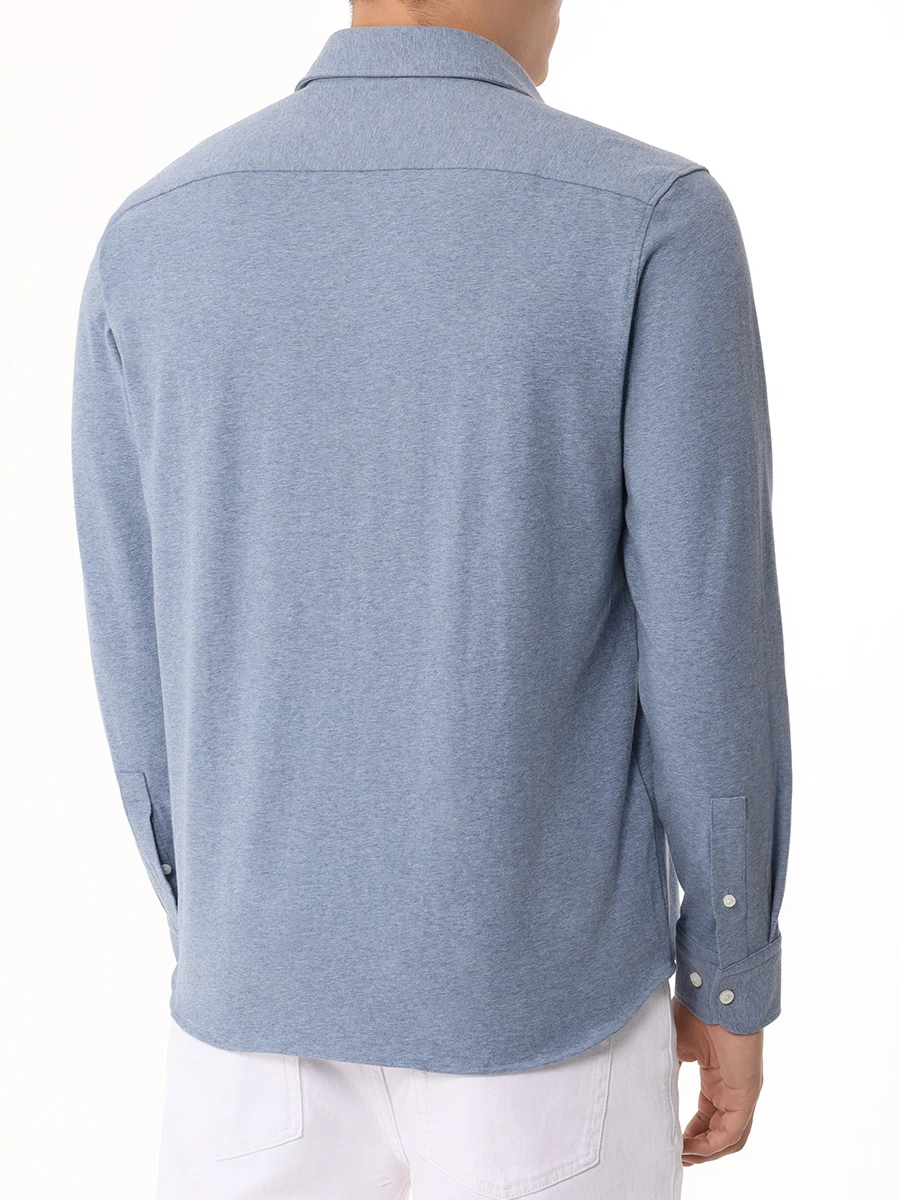 Рубашка Casual Fit хлопковая BOSS 50521349/490 Голубой  Фото 3