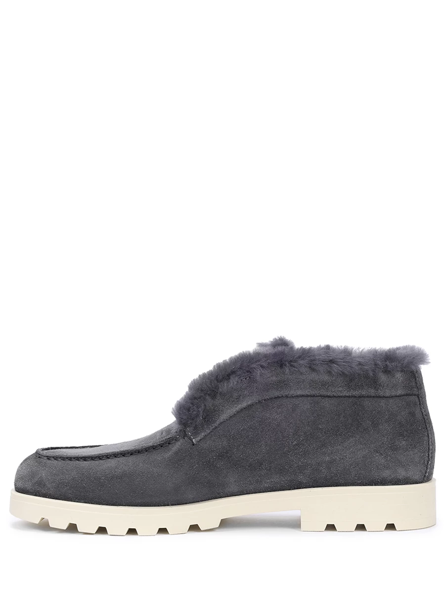 Ботинки замшевые на меху SANTONI WUDG58457TIRAPFRG70 Серый  Фото 3
