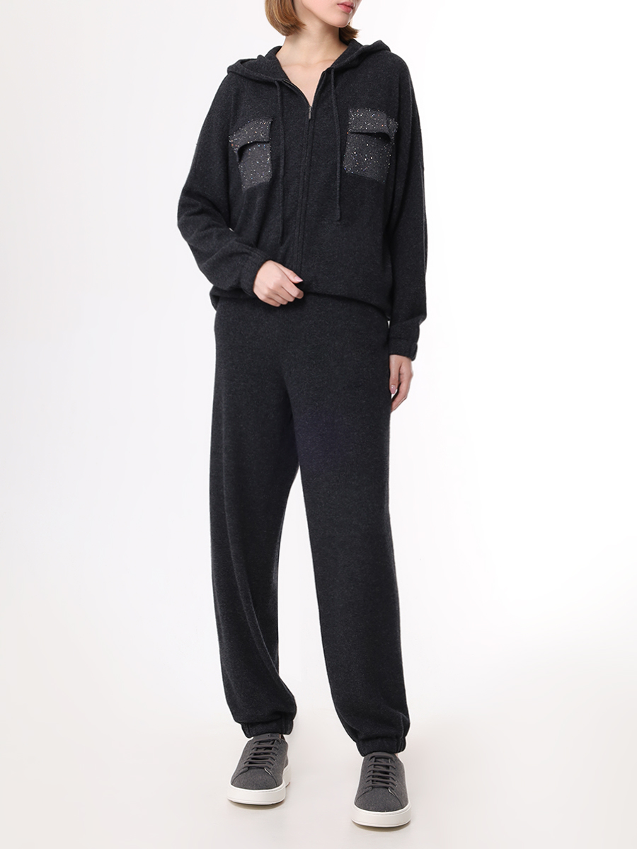 Брюки кашемировые MIR CASHMERE cwa23-084 Темный Серый  Фото 2
