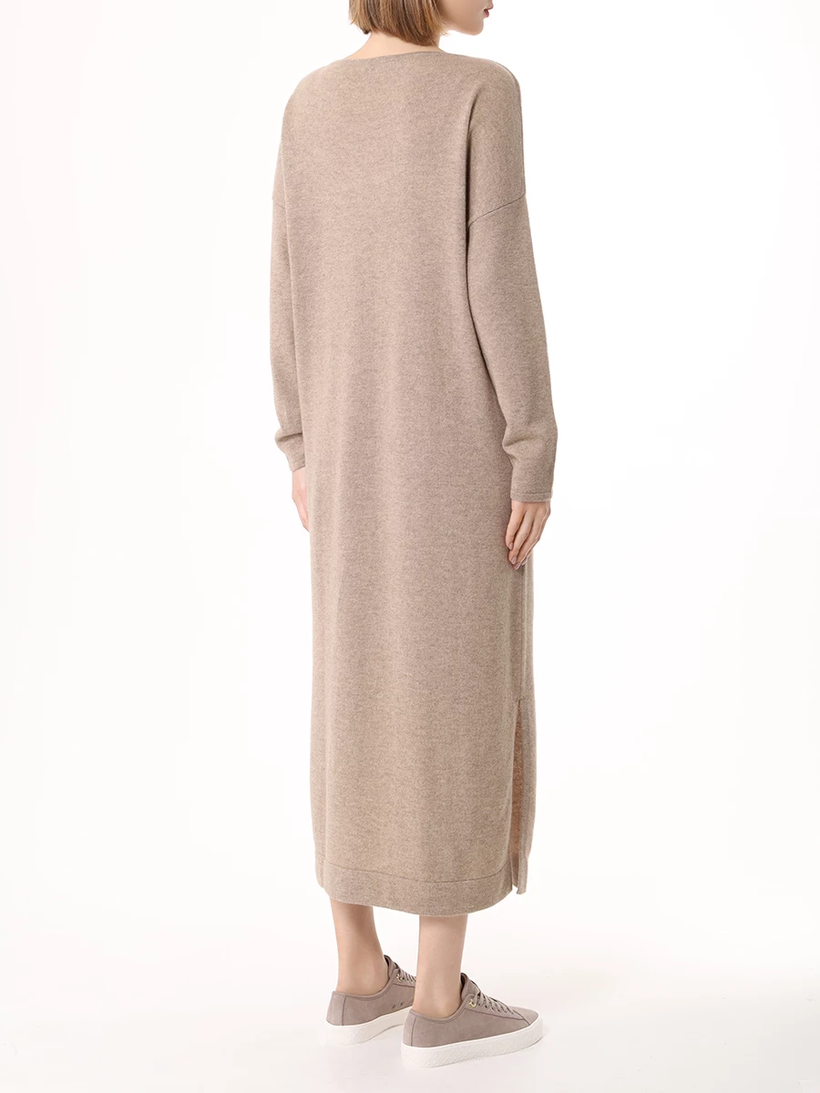 Платье кашемировое MIR CASHMERE cwj23-029 Натуральный Бежевый  Фото 3