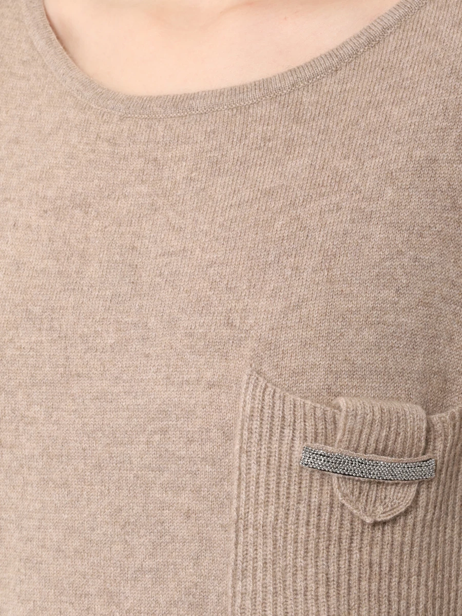 Платье кашемировое MIR CASHMERE cwj23-029 Натуральный Бежевый  Фото 5