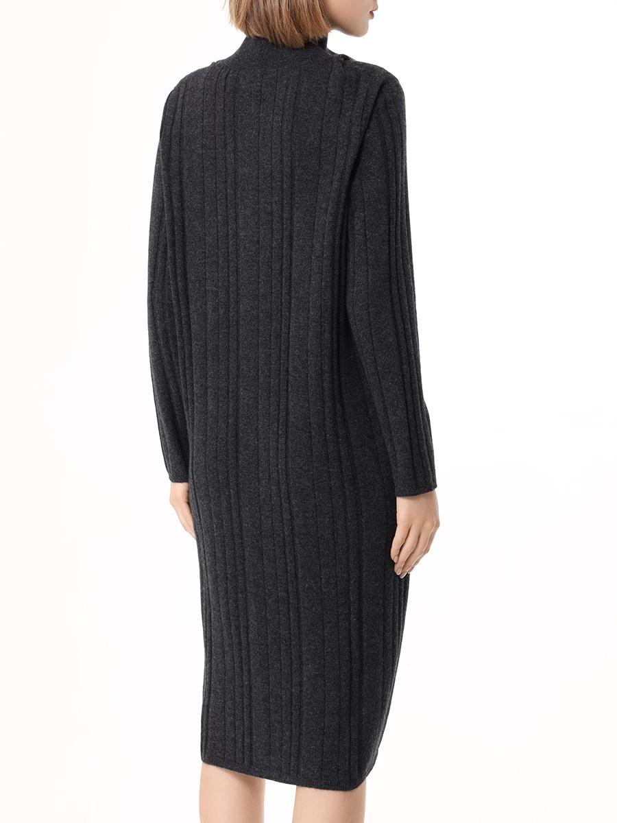 Платье кашемировое MIR CASHMERE cwj23-036 Темный Серый  Фото 3