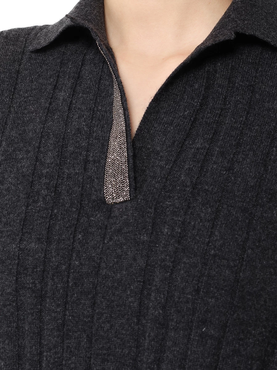 Платье кашемировое MIR CASHMERE cwj23-036 Темный Серый  Фото 5