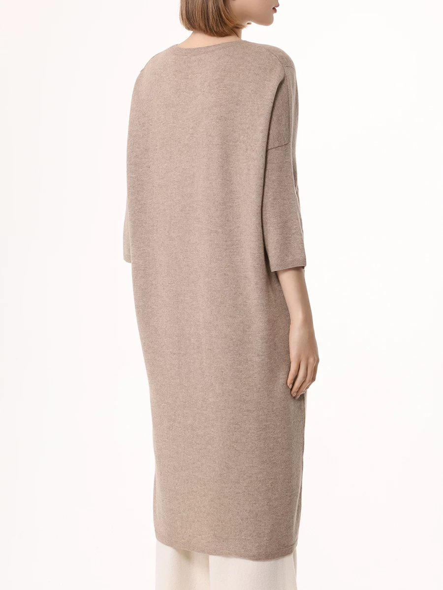Платье кашемировое MIR CASHMERE cwj23-038 Натуральный Бежевый  Фото 3