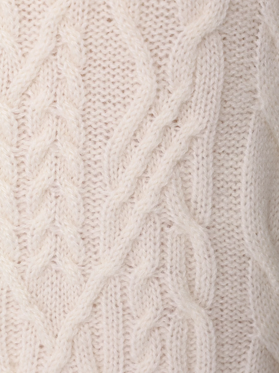 Платье кашемировое MIR CASHMERE cwj23-042 Молочный Кремовый  Фото 6