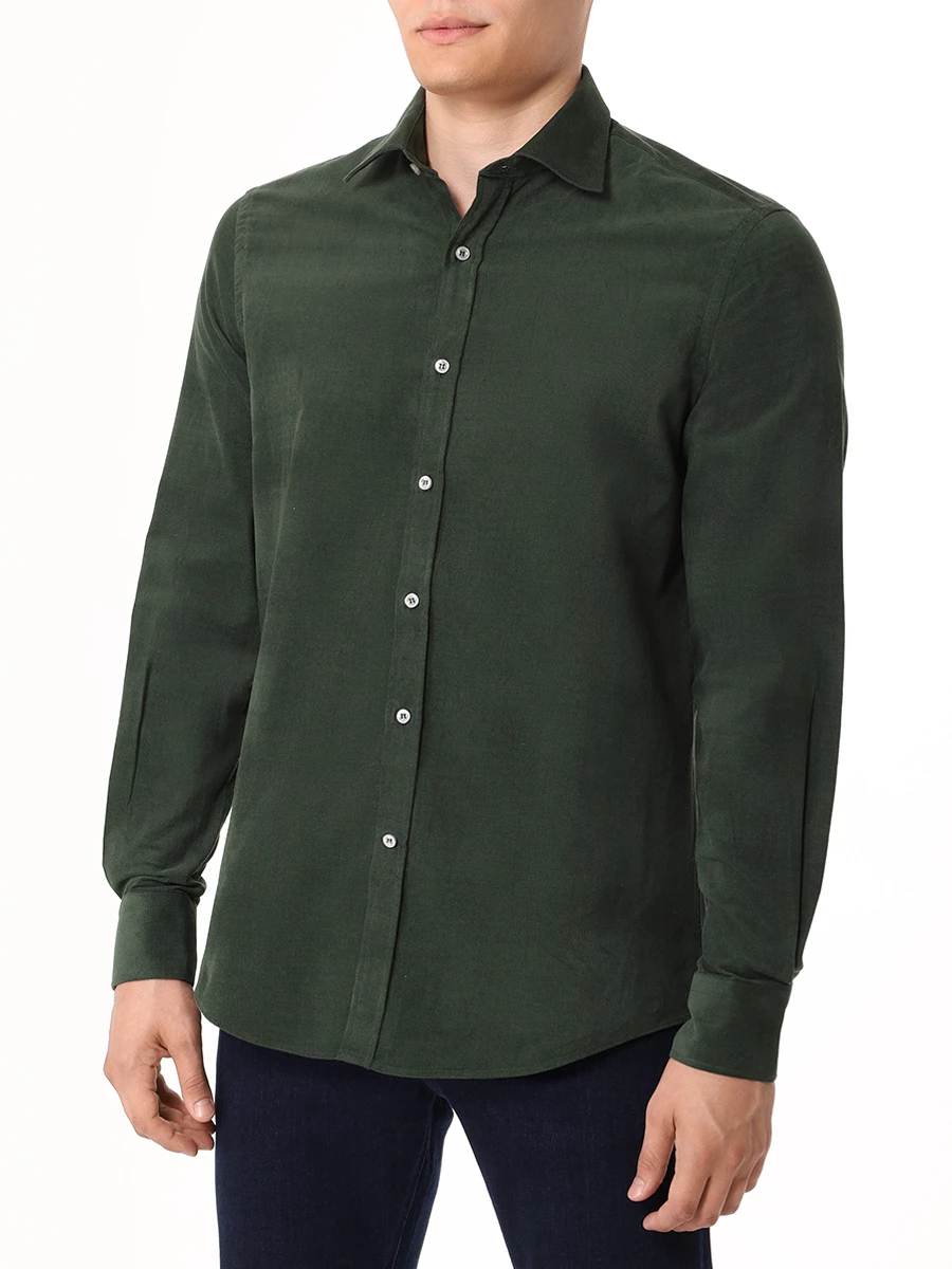Рубашка Regular Fit хлопковая PAUL & SHARK 14313033CF/039 Зеленый  Фото 4