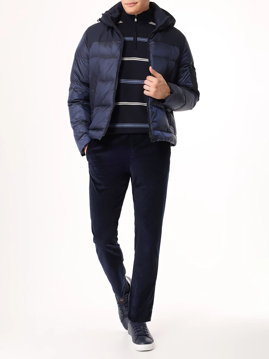 Пуховик стеганый PAUL & SHARK 14312670/050 Синий  Фото 2