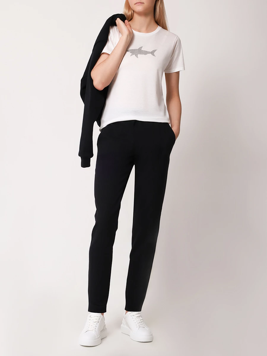 Брюки хлопковые PAUL & SHARK 14351817/011 Черный  Фото 2