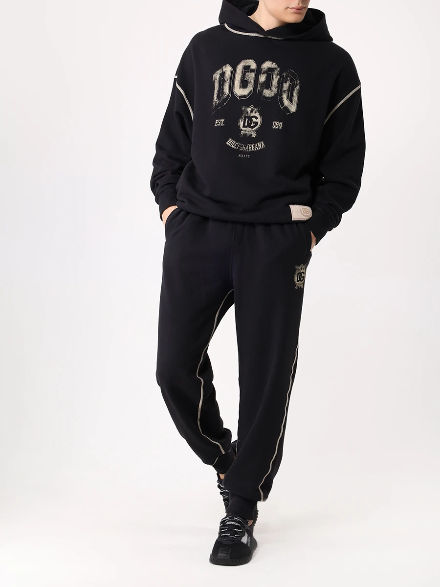 Костюм хлопковый DOLCE & GABBANA G9AJATG7NQC/GV3CXTG7NQD N0000 Черный  Фото 2