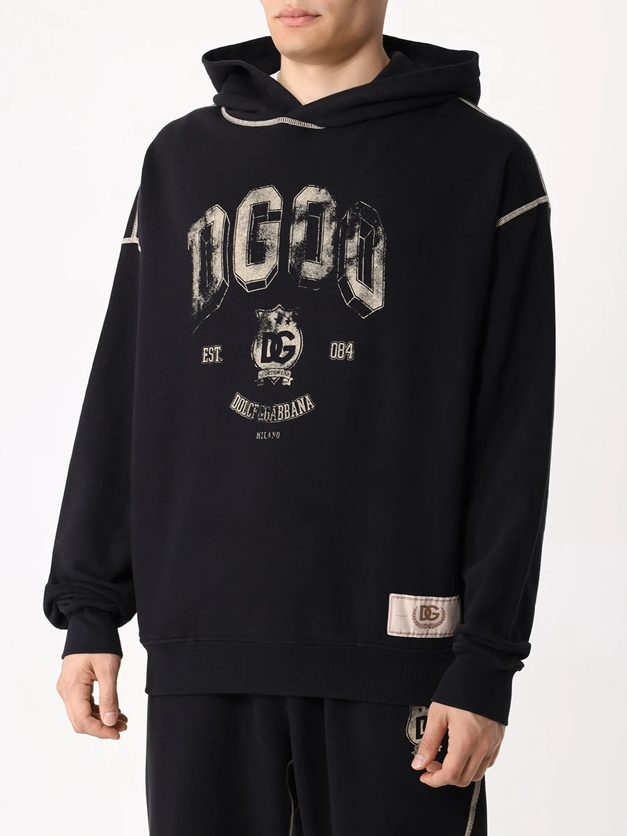 Костюм хлопковый DOLCE & GABBANA G9AJATG7NQC/GV3CXTG7NQD N0000 Черный  Фото 4