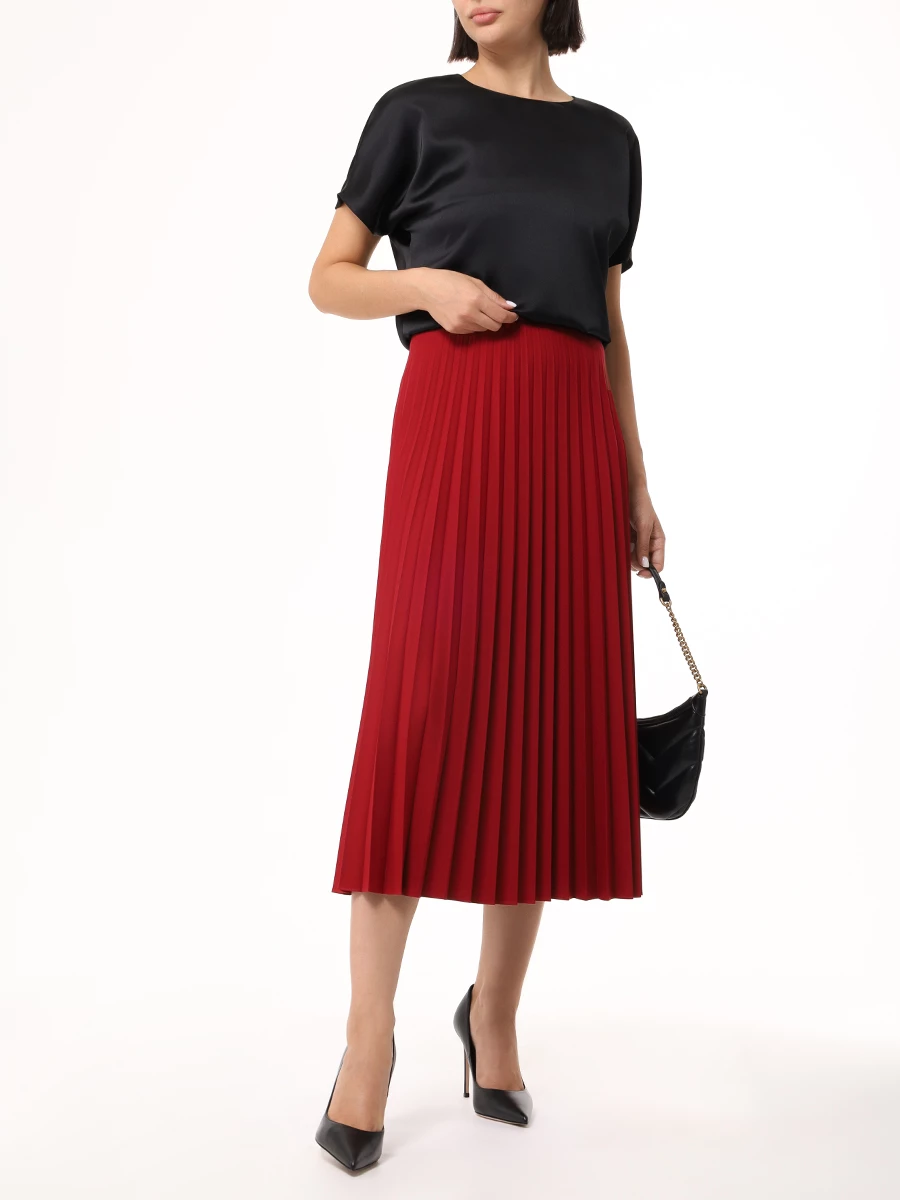 Юбка плиссированная VASSA&CO V247267-1223C47 (170) Красный  Фото 2