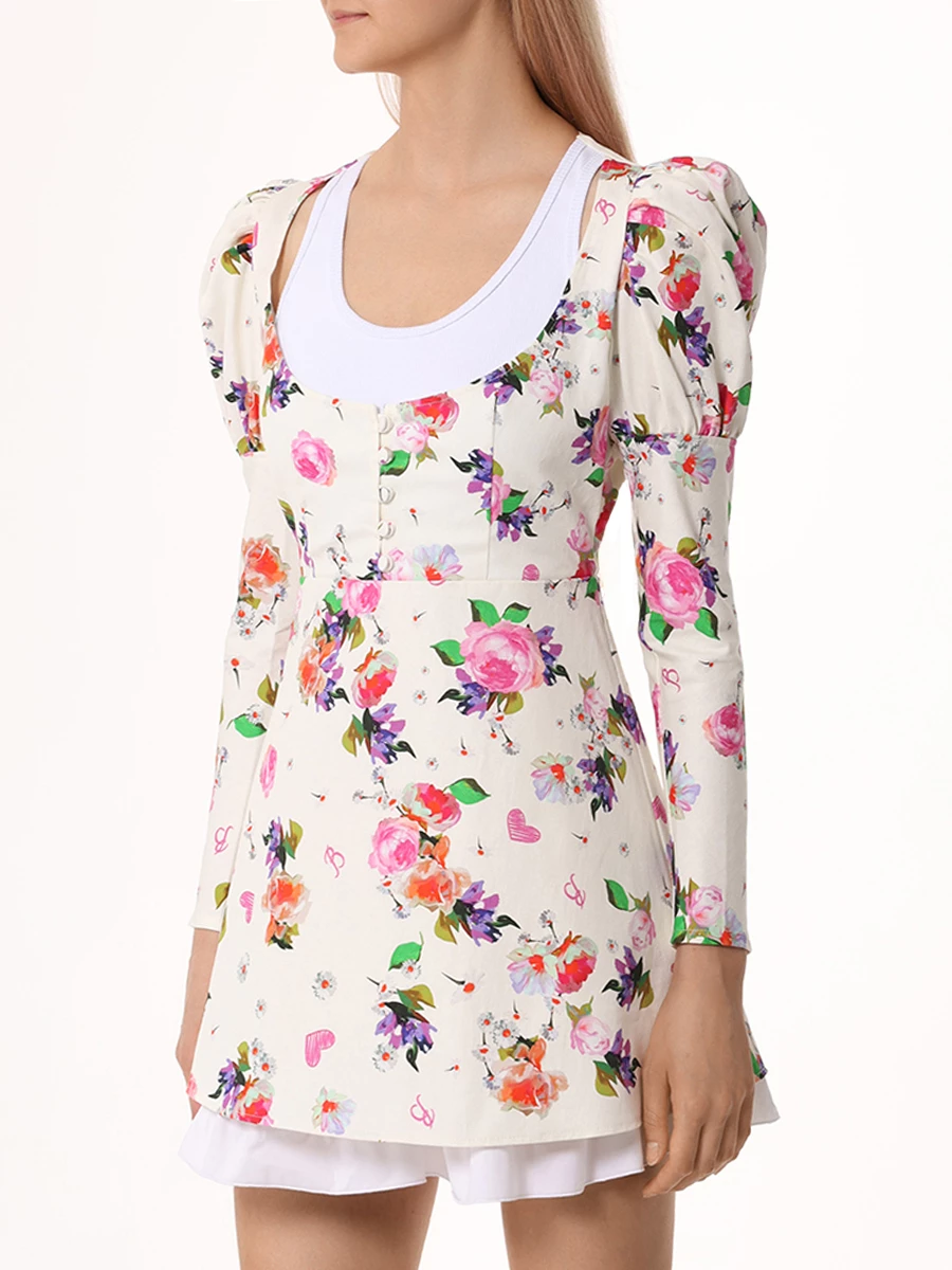 

Платье хлопковое, Белый, SKU99334560