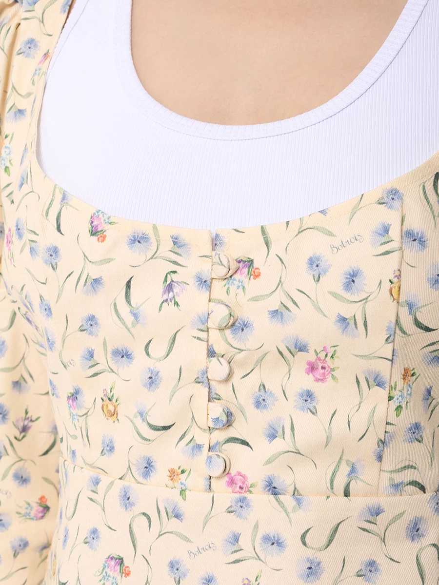 

Платье хлопковое, Цветочный принт, SKU99334561