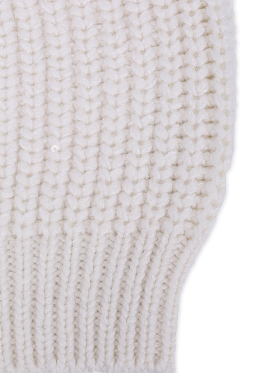 Шапка кашемировая BRUNELLO CUCINELLI M32373999 CJ159 Белый  Фото 3