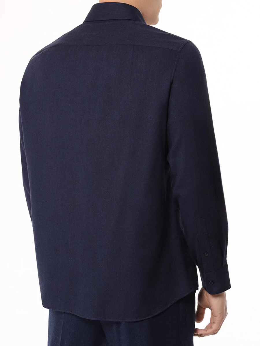 Рубашка Easy Fit хлопковая BRUNELLO CUCINELLI MY6370627 C019 Синий  Фото 3