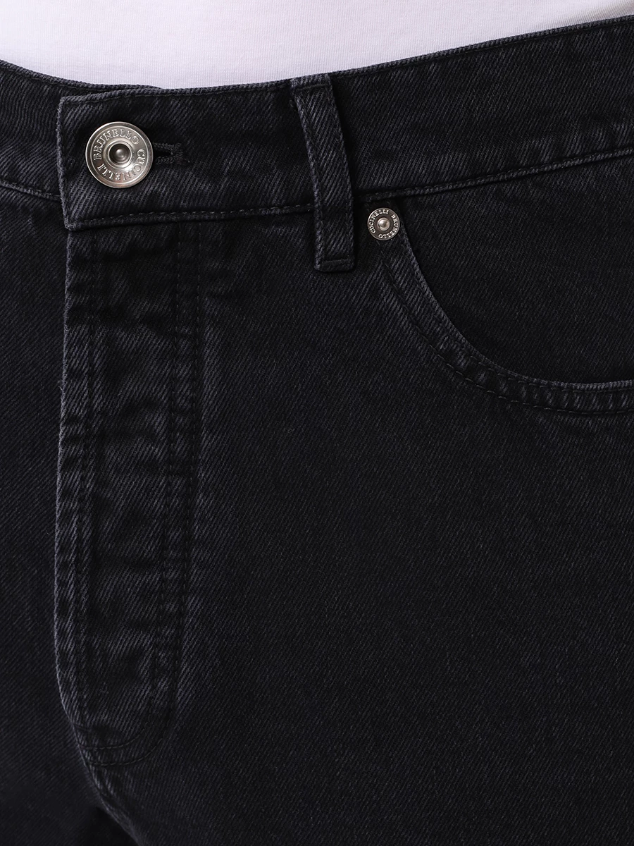 Джинсы Regular Fit хлопковые BRUNELLO CUCINELLI M240PB2343 С9008 Черный  Фото 5