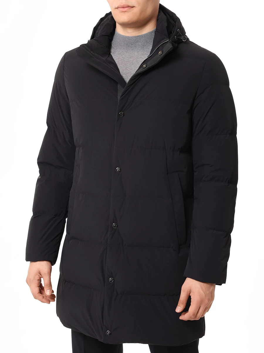 Пуховик стеганый MONTECORE F07MUCX828B-267-99-BLACK Черный  Фото 4