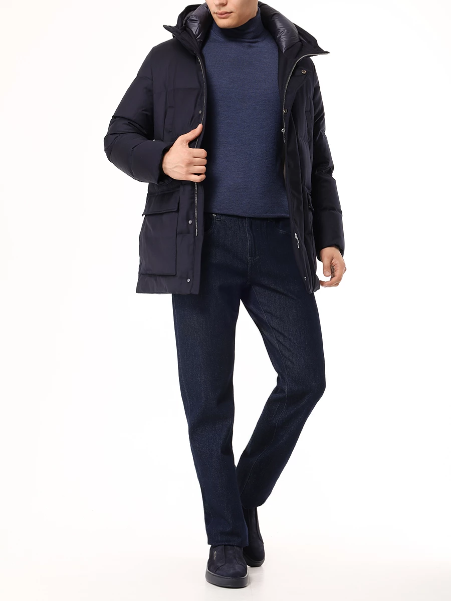 Пуховик стеганый MONTECORE F07MUCX738-106-89-DARK BLUE Синий  Фото 2