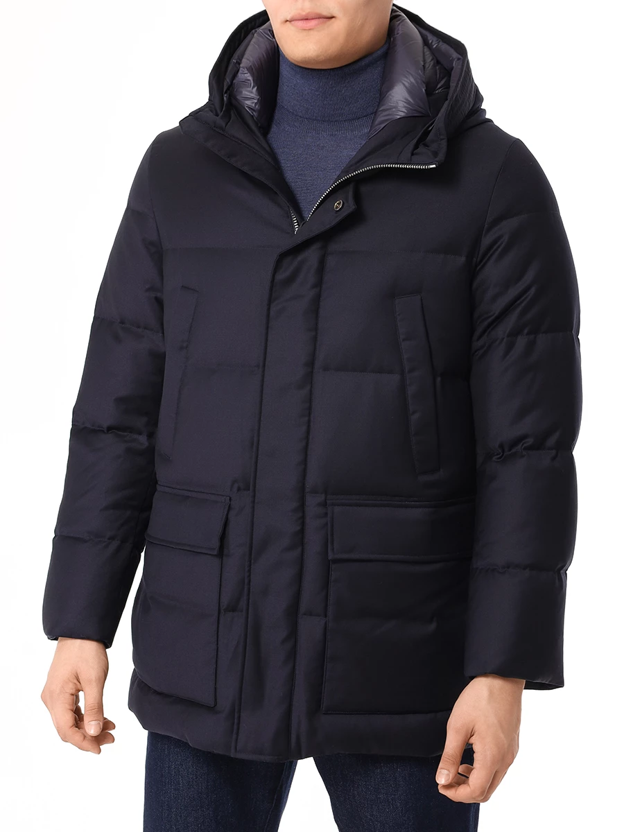 Пуховик стеганый MONTECORE F07MUCX738-106-89-DARK BLUE Синий  Фото 4