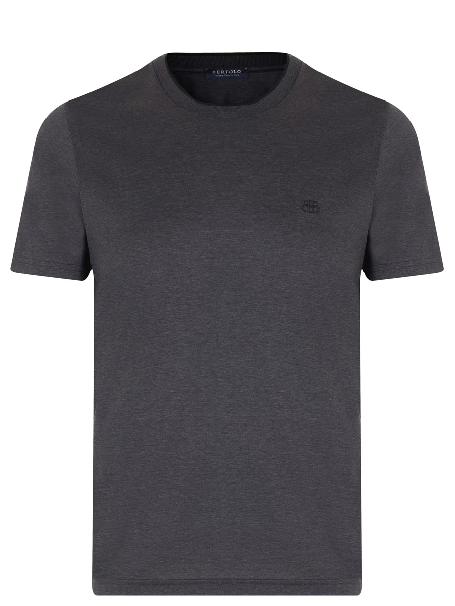 Футболка хлопковая BERTOLO LUXURY MENSWEAR 000320/001912/0004 Коричневый 