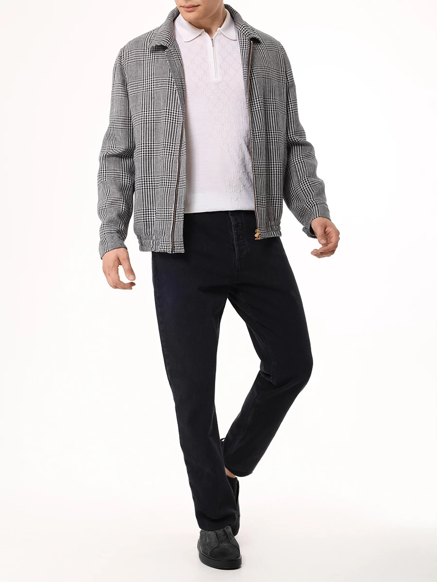 Поло шерстяное BERTOLO LUXURY MENSWEAR 902371/002434/0030 Белый  Фото 2