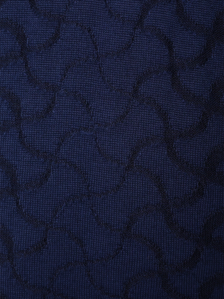 Поло из кашемира и шелка BERTOLO LUXURY MENSWEAR 902391/02443/0253 Синий  Фото 6