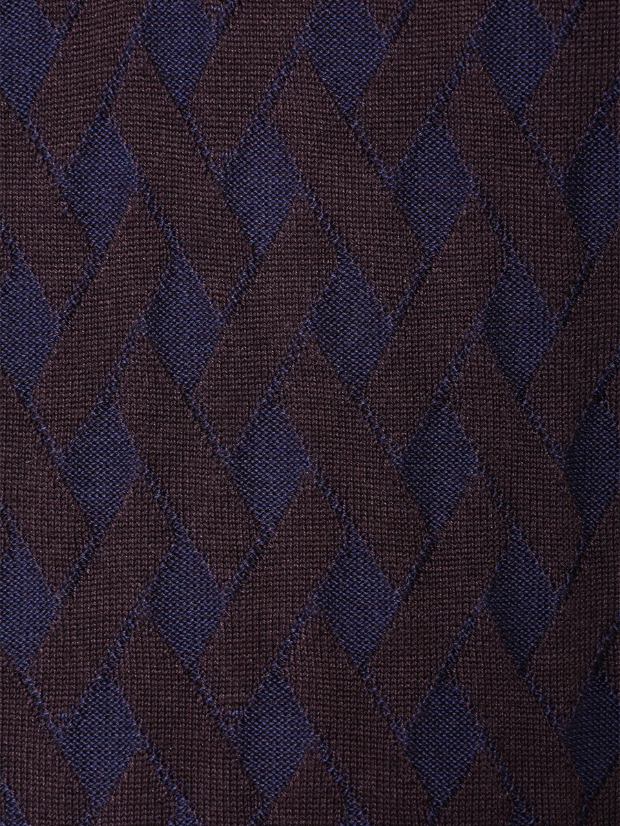 Поло из шерсти и шелка BERTOLO LUXURY MENSWEAR 902056/001839/1207 Бордовый  Фото 6