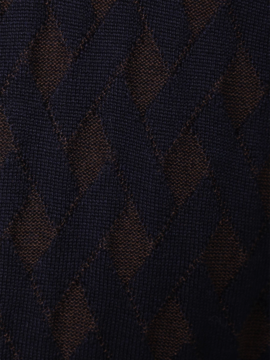 Поло из шерсти и шелка BERTOLO LUXURY MENSWEAR 902056/001839/1146 Синий  Фото 6