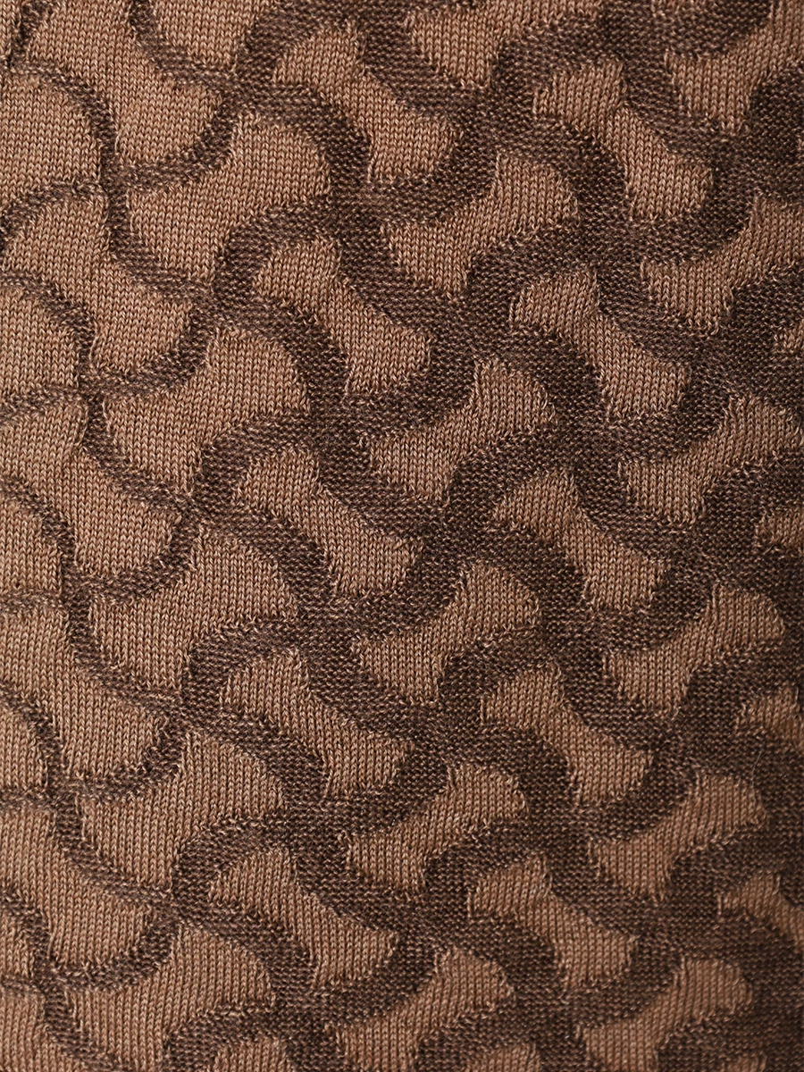 Поло из кашемира и шелка BERTOLO LUXURY MENSWEAR 902388/002443/1061 Коричневый  Фото 6