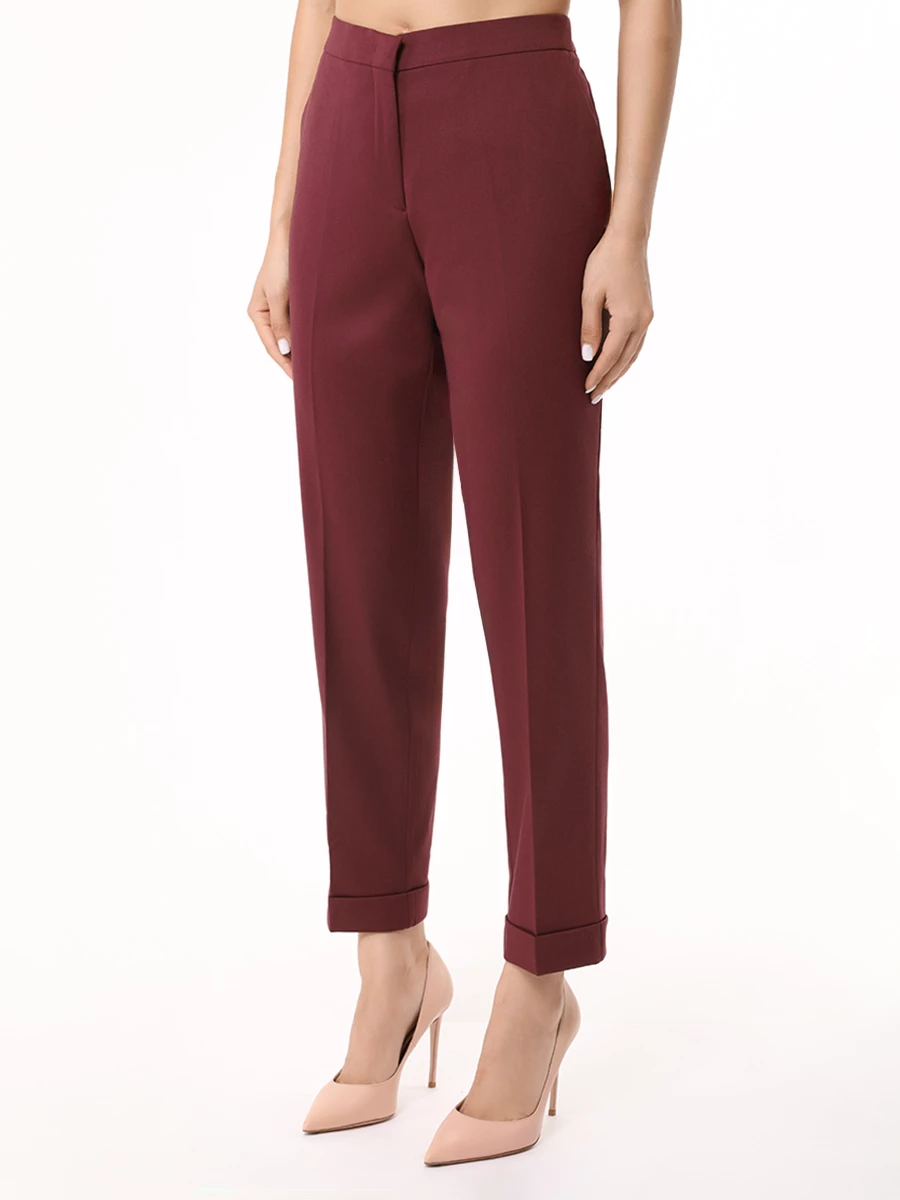 Брюки шерстяные ETRO WREA0002 99TUBK3 F0130 Бордовый  Фото 4