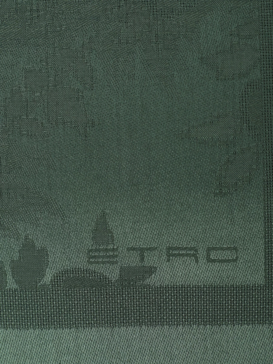 Платок из шелка и шерсти ETRO WAYA0001 AV472 S9000 Зеленый  Фото 3