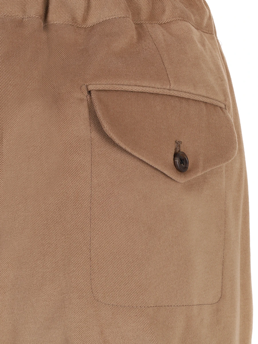 Брюки хлопковые FIORONI CASHMERE MPT300T2 0002 3616 Бежевый  Фото 4