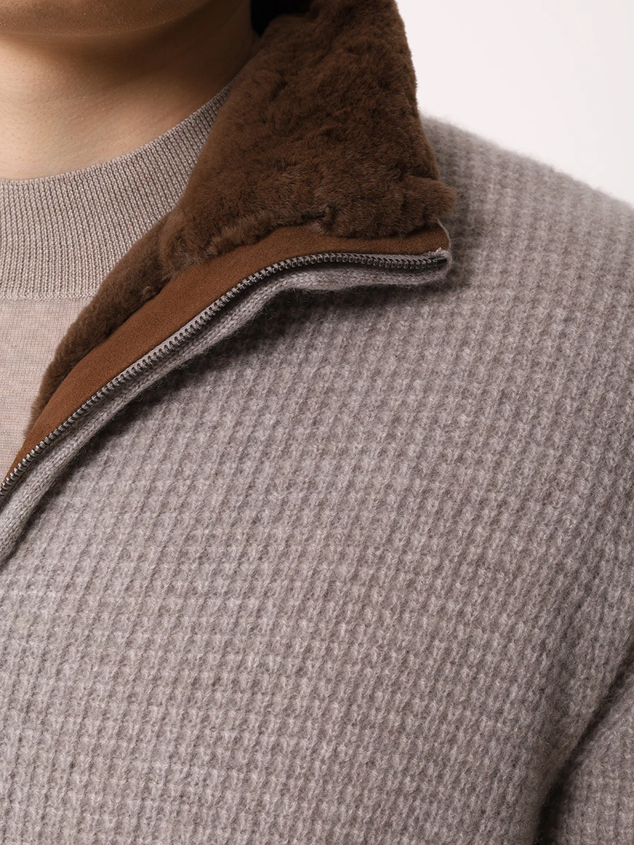 Куртка кашемировая на меху FIORONI CASHMERE MTP29014E1 0002 TP12 Бежевый  Фото 5