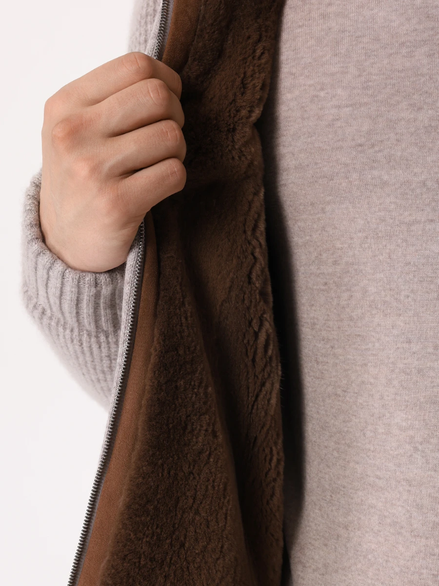 Куртка кашемировая на меху FIORONI CASHMERE MTP29014E1 0002 TP12 Бежевый  Фото 7