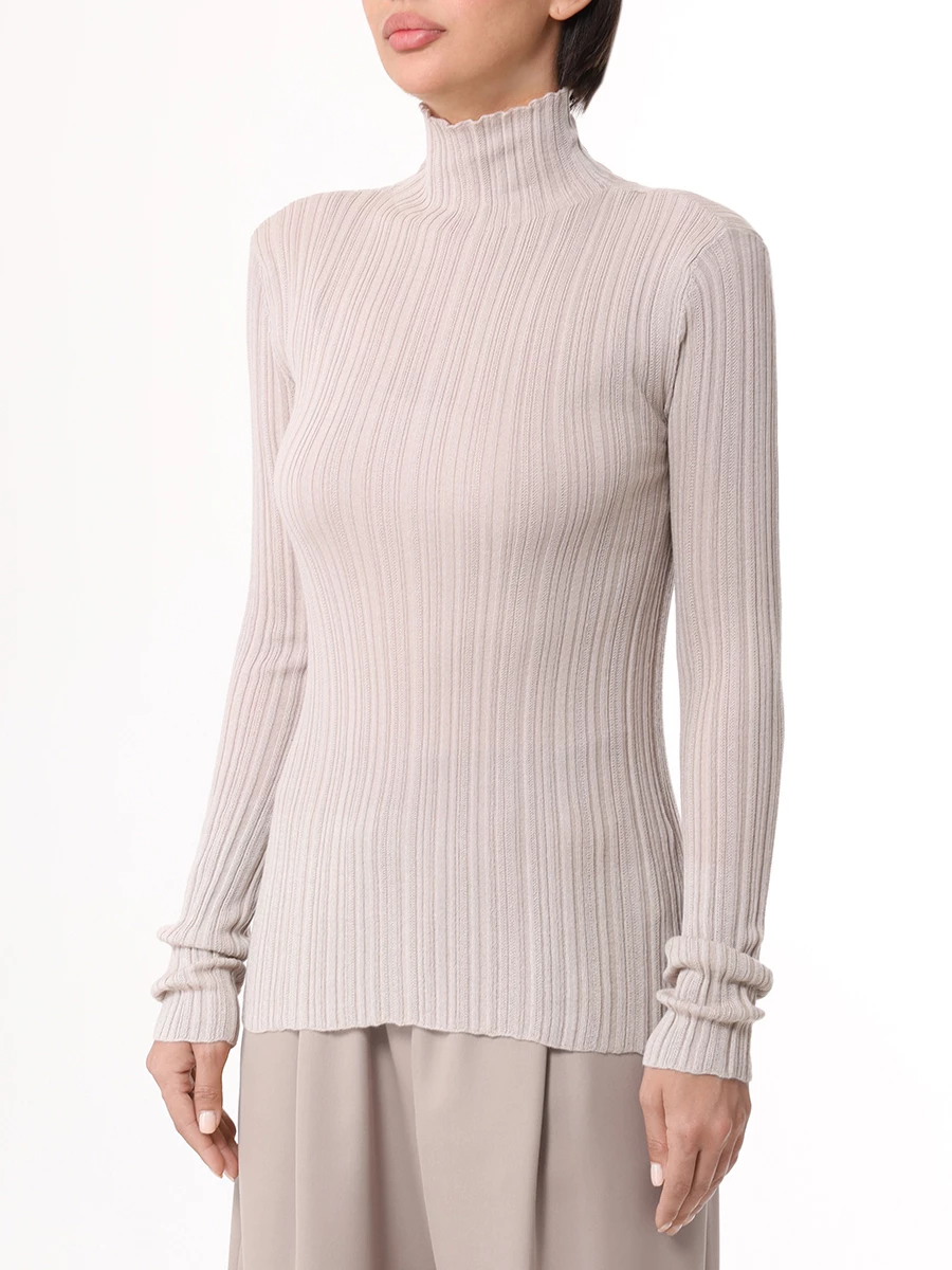 Водолазка кашемировая AGNONA K202038-7D180H N45 Бежевый  Фото 4