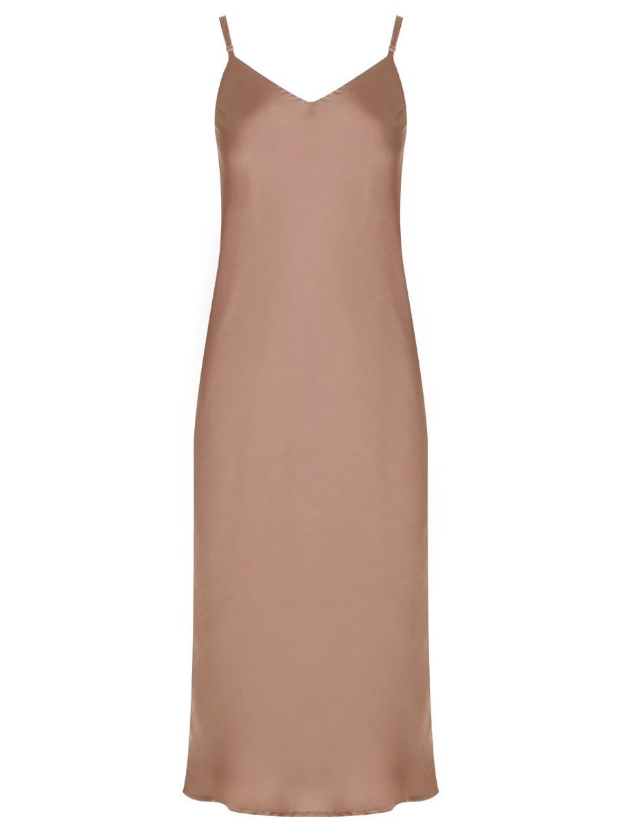 Платье-комбинация однотонное LAROOM fw25-2473-6 Бежевый 