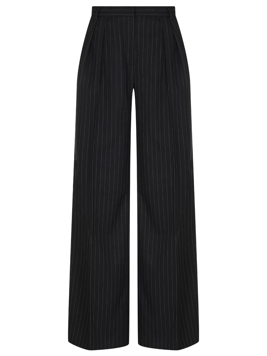 Брюки в полоску LAROOM fw25-2440 Черный 