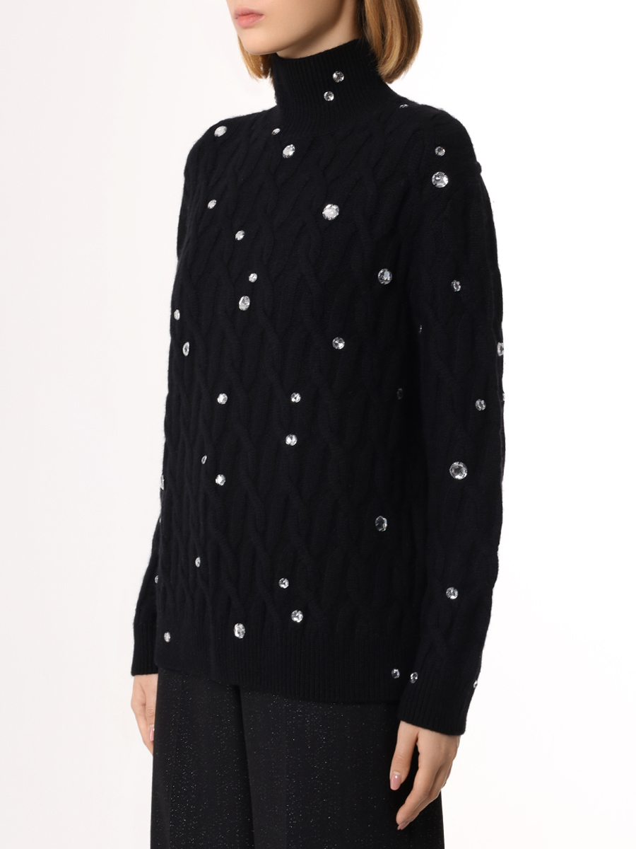 Свитер кашемировый YANINA 0-2756 Черный  Фото 4