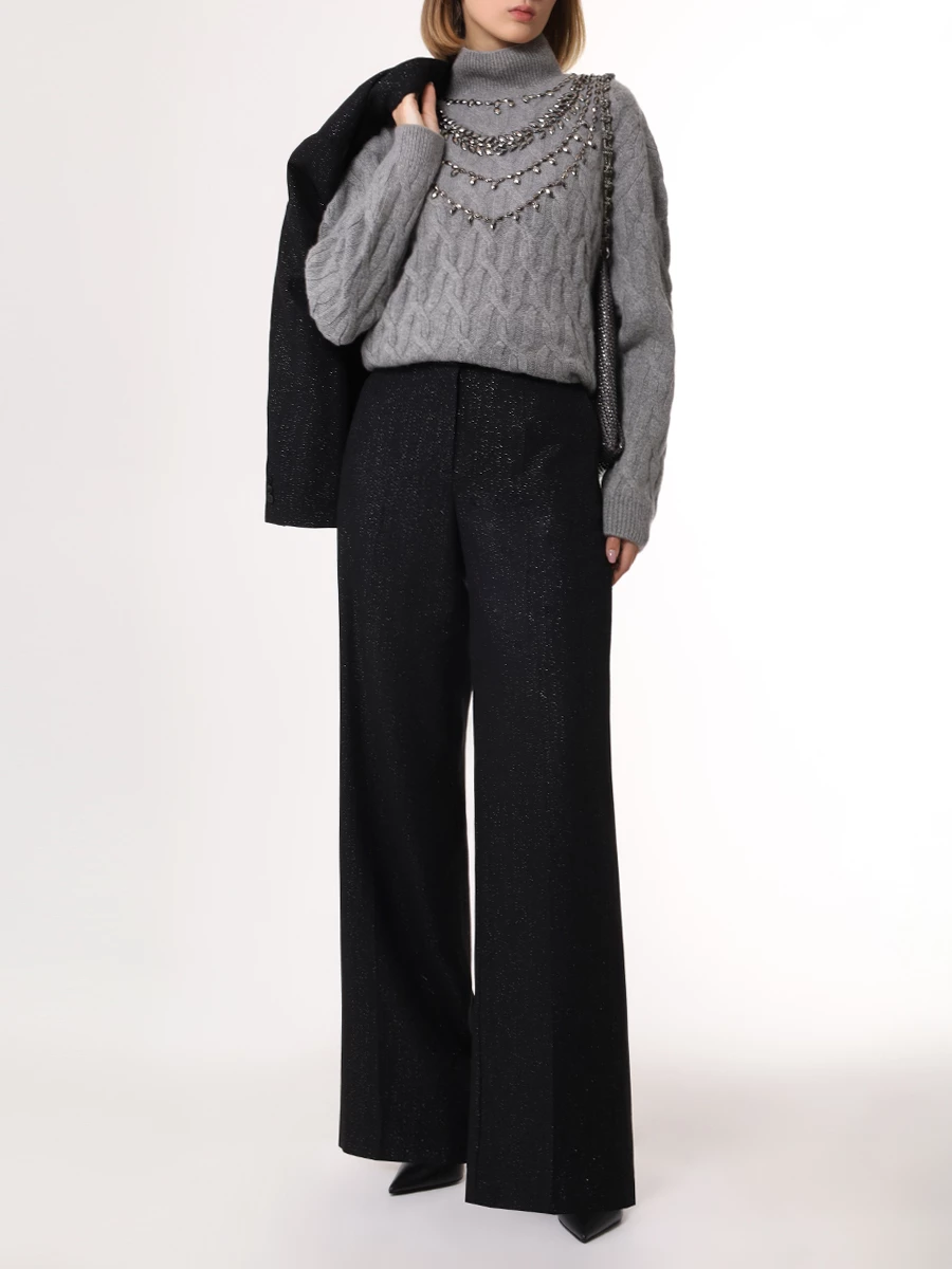 Свитер кашемировый YANINA 0-2756A Серый  Фото 2