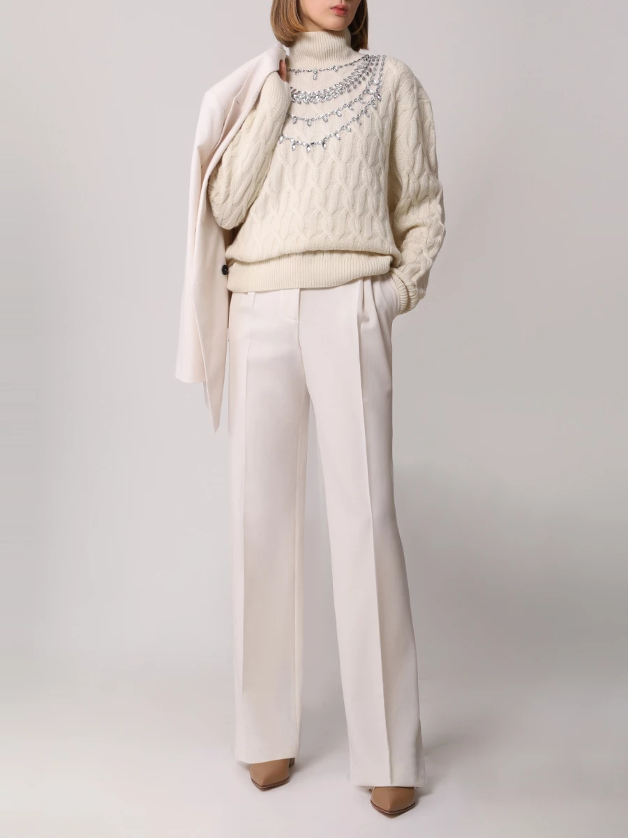 Свитер кашемировый YANINA 0-2756B Белый  Фото 2